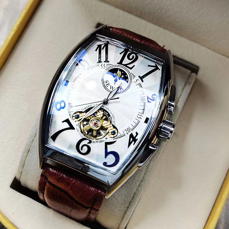 Luxury Watch Arabic - SEWOR Mechanical Watch Men Gold Tourbillon