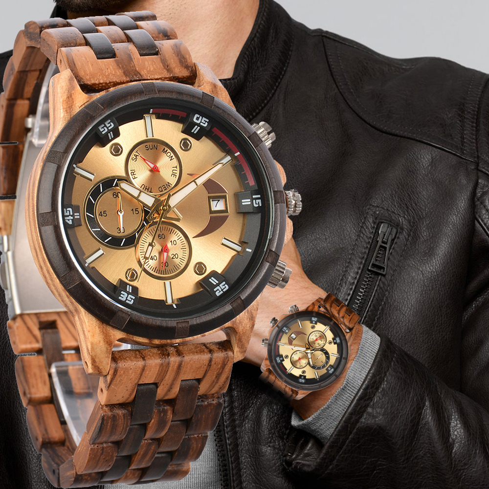 Luxury Watch Manufacturers - Man's Watches Wooden Watch Strap Hand