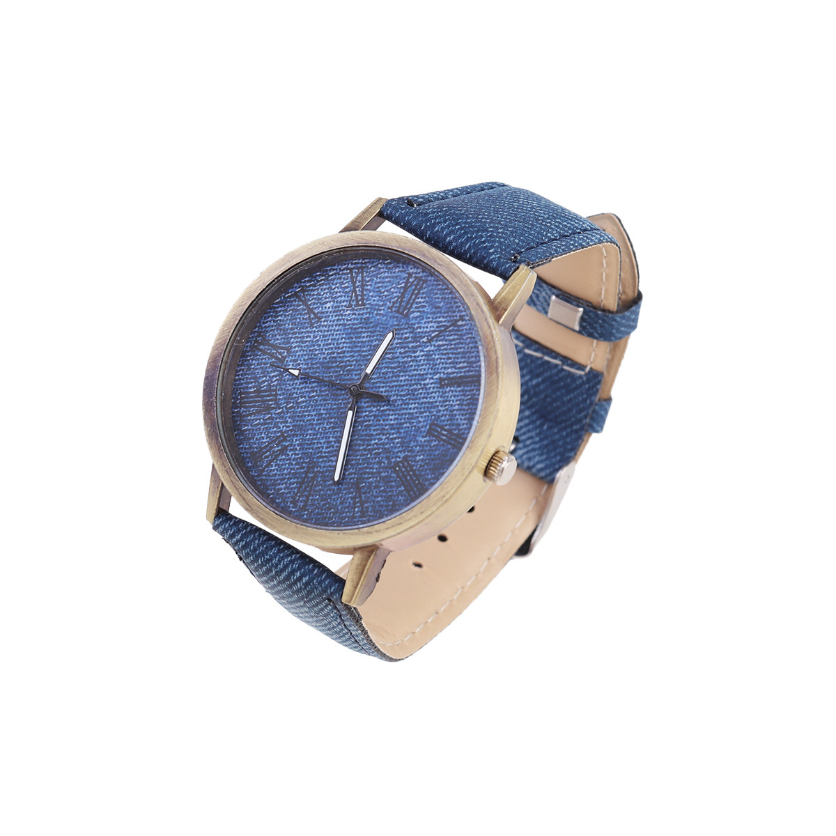 Luxury Watch White - Navy Canvas Pattern Quartz Wrist Watch