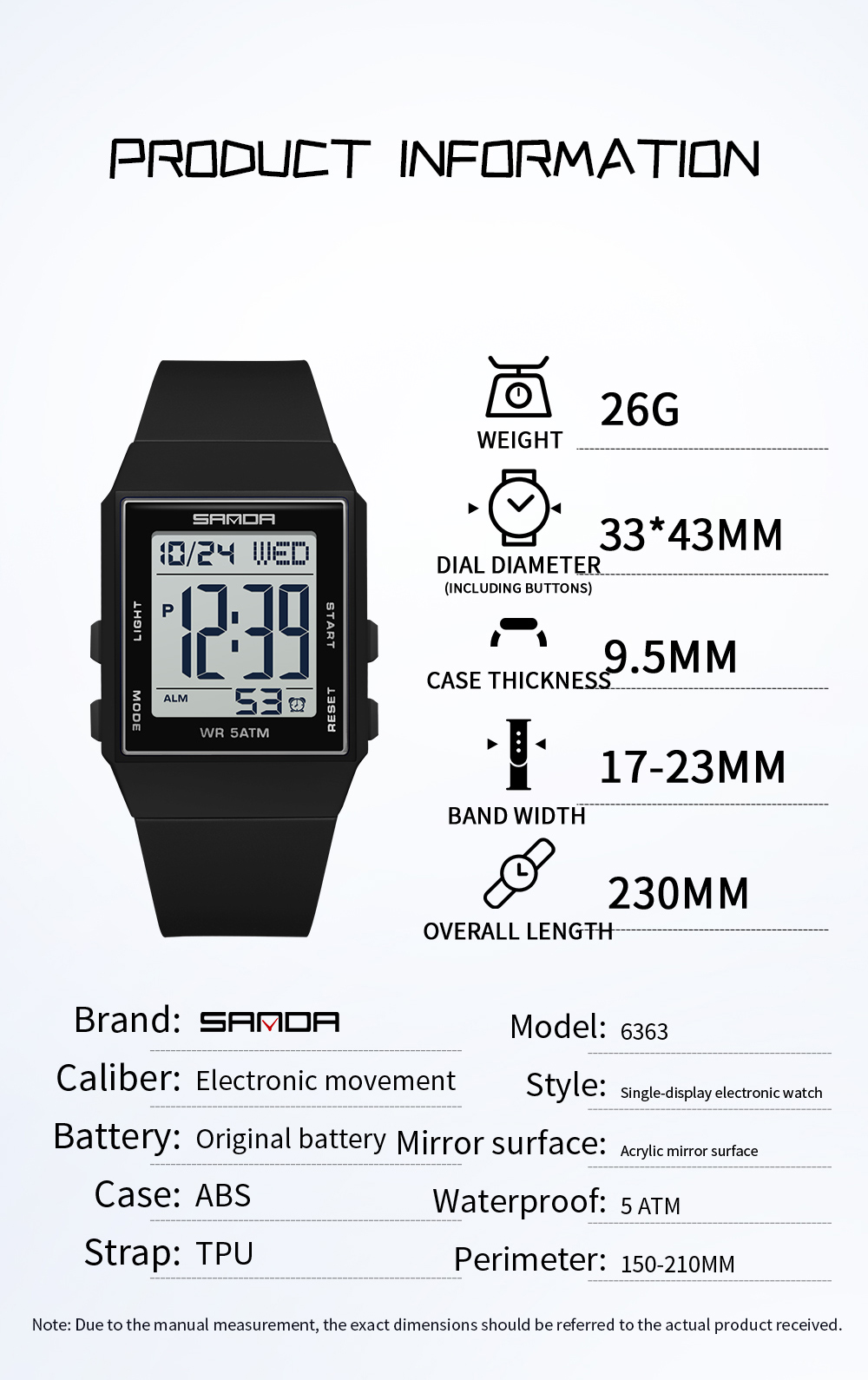 SANDA Student Casual Digital W - Luxury Watch Shop review and price