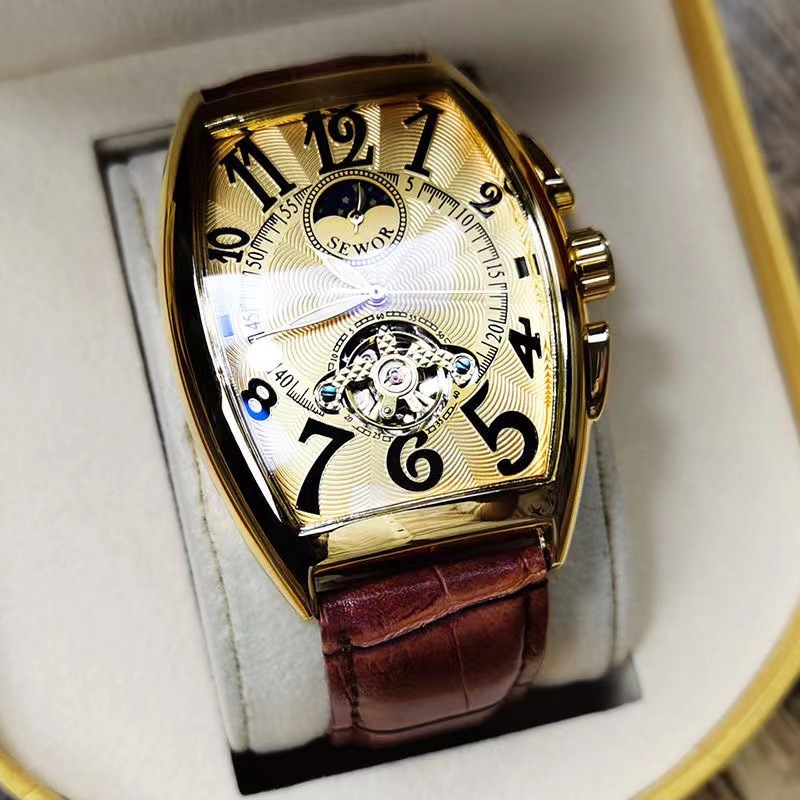 SEWOR Mechanical Watch Men Gol - Luxury Watch Arabic review and price