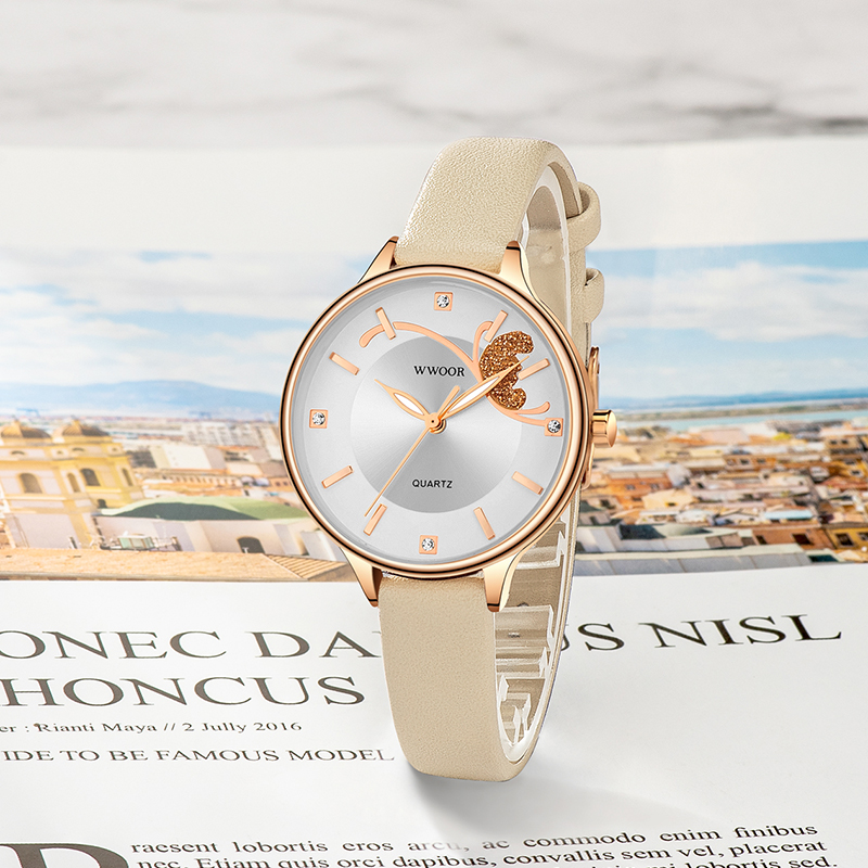 WWOOR Luxury Women's Watch Qua - Luxury Watch White review and price