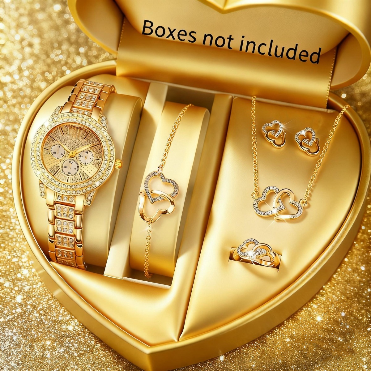 6PCS Luxury Rhinestone Women W - Luxury Watch Display Case review and price