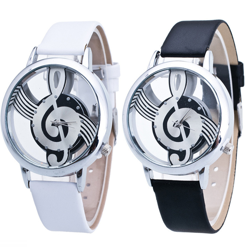 Fashion Hollow Music Shape Wat - Luxury Watch White review and price