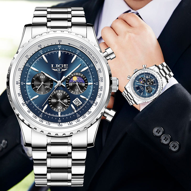 LIGE Brand Luxury Quartz Man W - Luxury Watch Manufacturers review and price