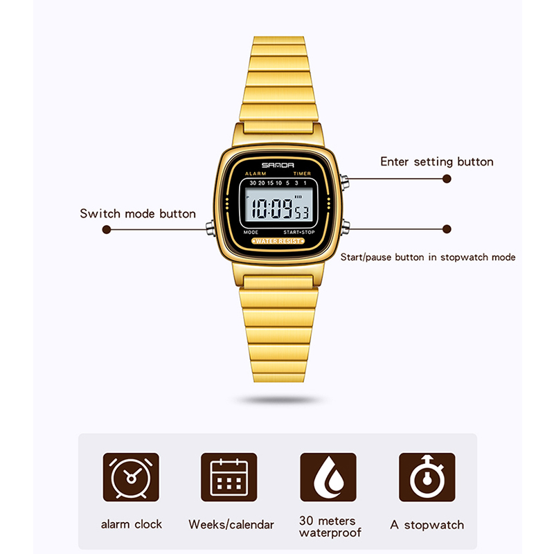 SANDA Women Golden Classic Qua - Luxury Watch Time review and price