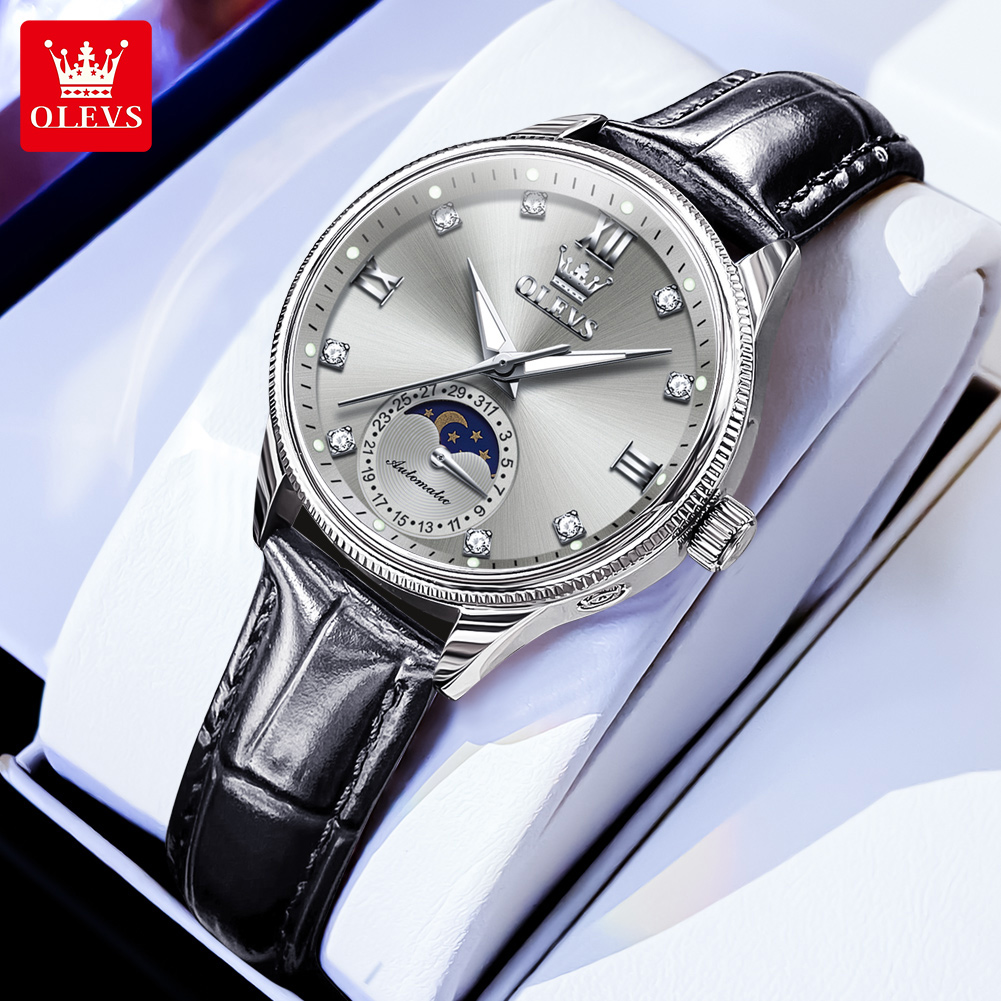 OLEVS Moon Phase Fashion Women - Luxury Watch Time review and price