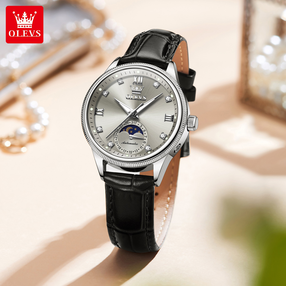 OLEVS Moon Phase Fashion Women - Luxury Watch Time review and price