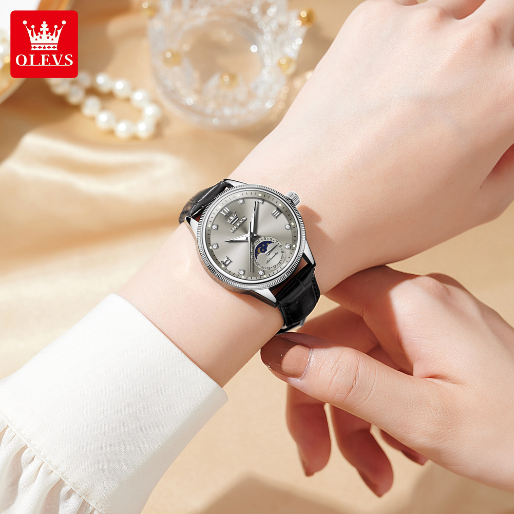 OLEVS Moon Phase Fashion Women - Luxury Watch Time review and price