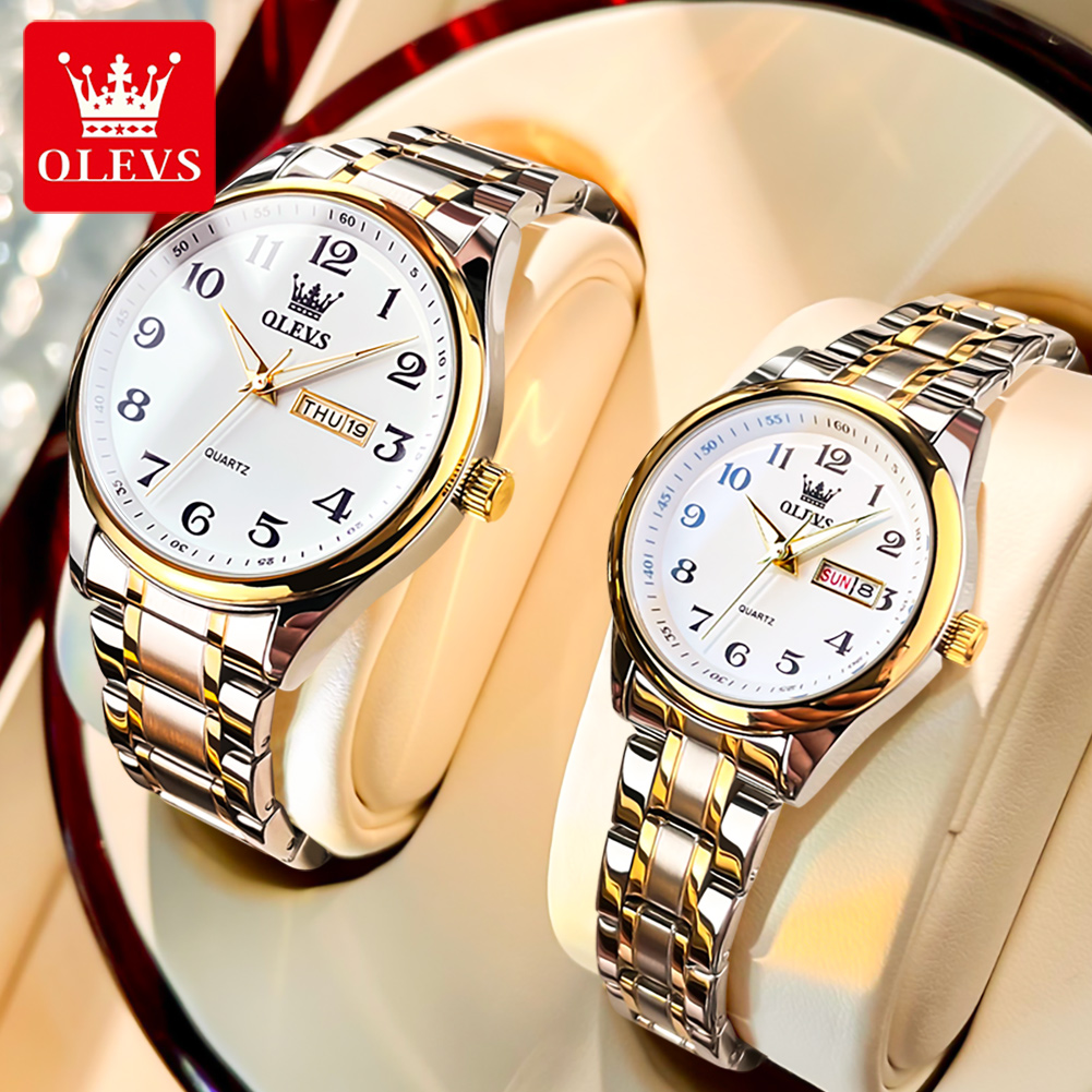 OLEVS New Fashion Couple Watch - Luxury Watch Wallpaper review and price