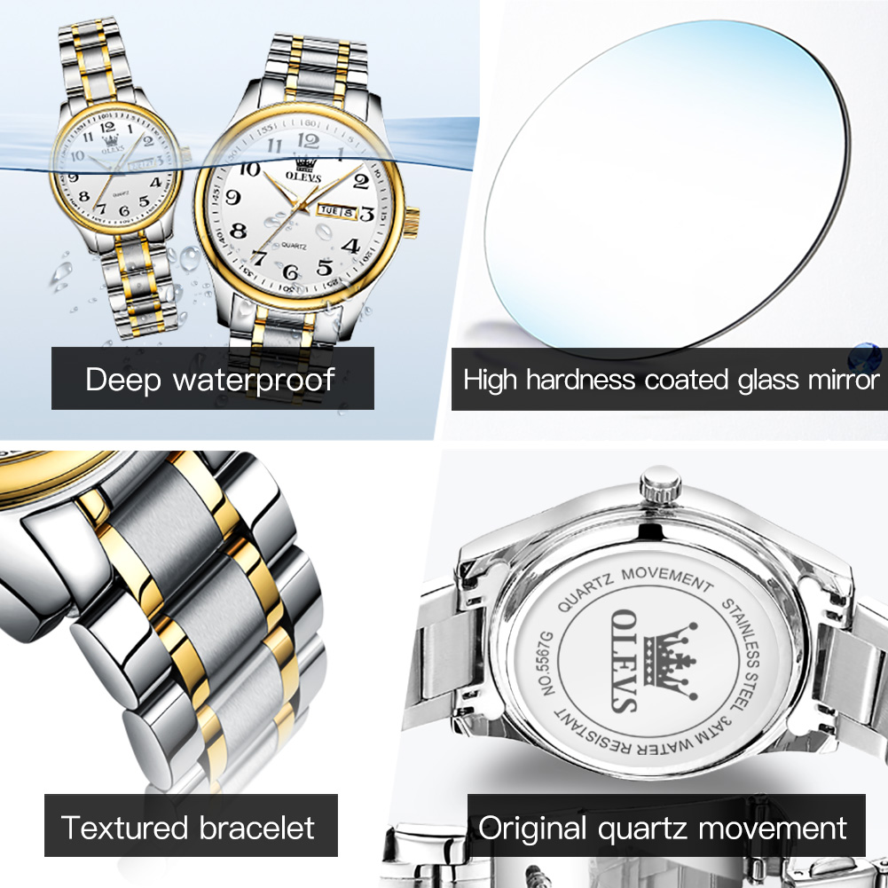 OLEVS New Fashion Couple Watch - Luxury Watch Wallpaper review and price