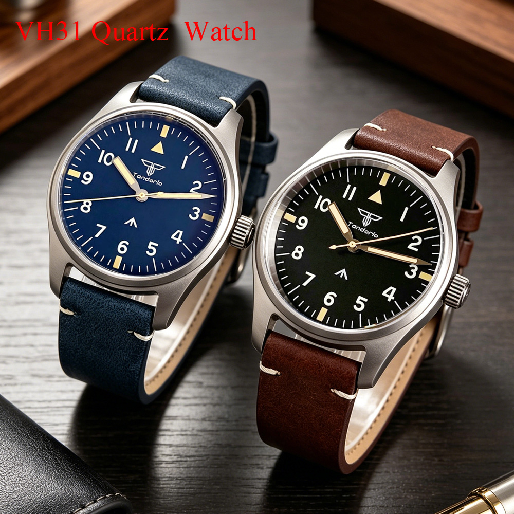 Tandorio 39mm AR Sapphire Tita - Titanium Sport Watch review and price
