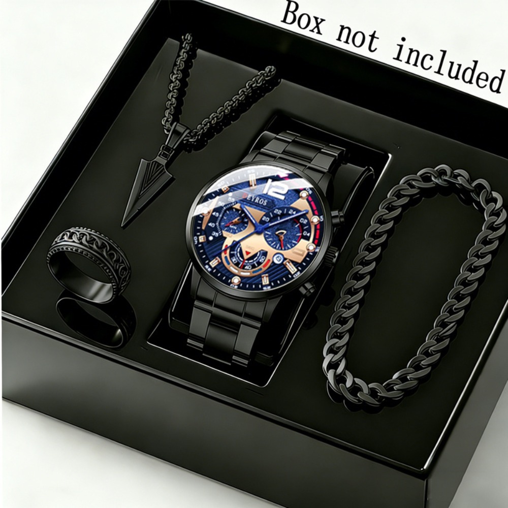 4pcs/set Men's Watch and Trian - Watch Triangle Luxury review and price