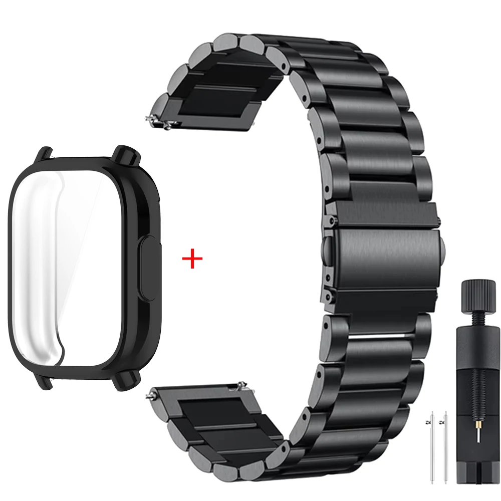 Case+Luxury Metal Strap For Re - Xiaomi Luxury Watch review and price