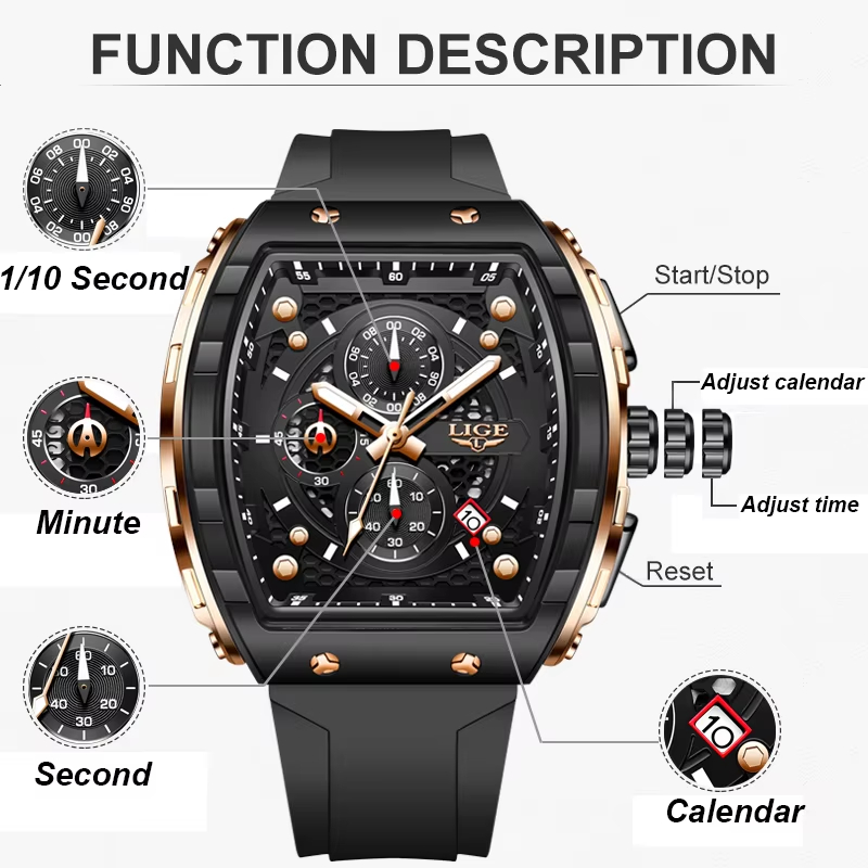 LIGE Top Brand Luxury Men Watc - Luxury Watch Manufacturers review and price