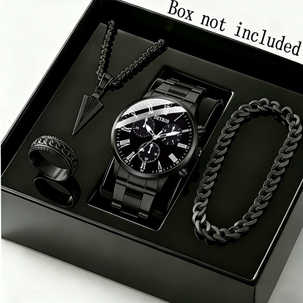 4pcs/set Men's Watch and Trian - Watch Triangle Luxury review and price