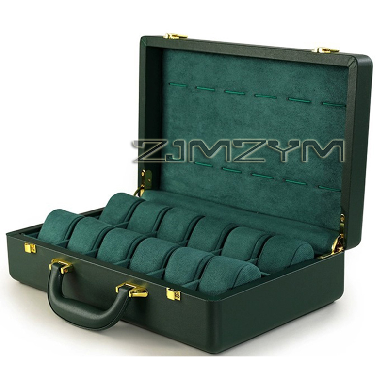 12 Slots Watch Box Mens Watche - Luxury Watch Display Case review and price